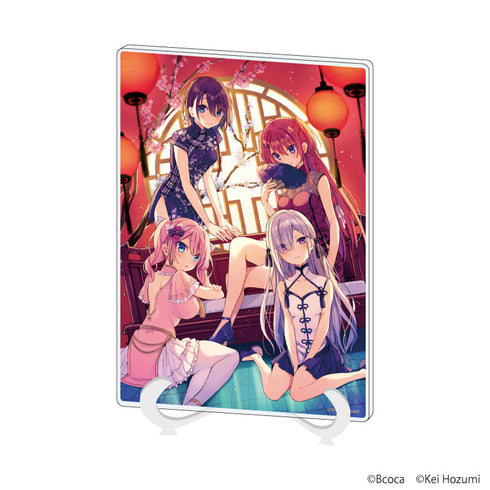 『四姉妹は夜をおまちかね』アクリルアートボード(A5サイズ)01/月子&星音&今宵&暁(公式イラスト)